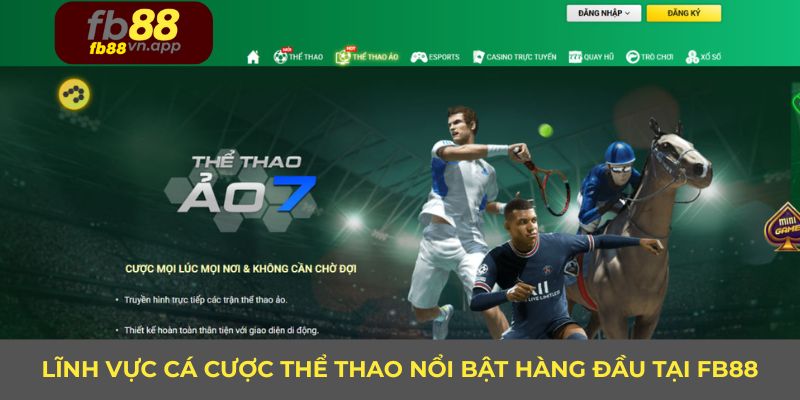 FB88 37 Lĩnh vực cá cược thể thao nổi bật hàng đầu tại FB88