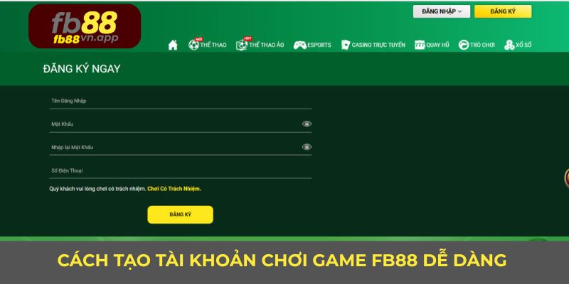 FB88 38 Cách tạo tài khoản chơi game FB88 dễ dàng ai cũng làm được